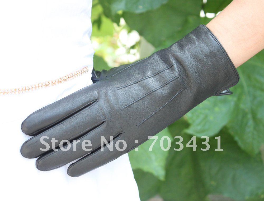 Moq=1,lady's genuine leather glove,fashion goat skin warm glove,winter autumn cycing glovevs,free shipping,ID:F243