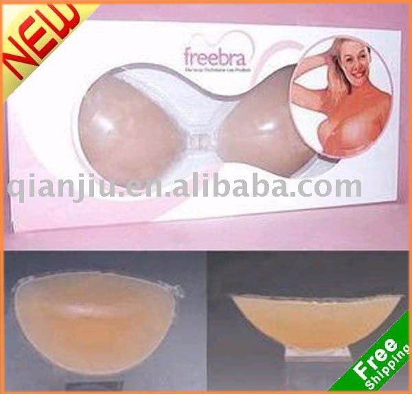 MOQ 1PCS Free Shipping/Straplees Adhesive forms Breast Silicone Invisible Bra,thicker style