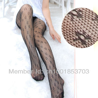 MOQ 1PCS mix order women sexy small flower fishet tights SO19002-BK