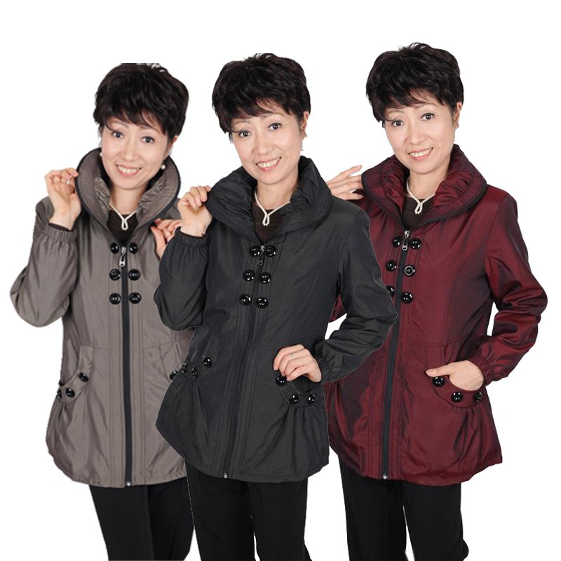 Mother Clothing Autumn New Arrival Top Middle-Age Women Long Jacket Outerwear Fashion Quinquagenarian outerwear CM-FC006