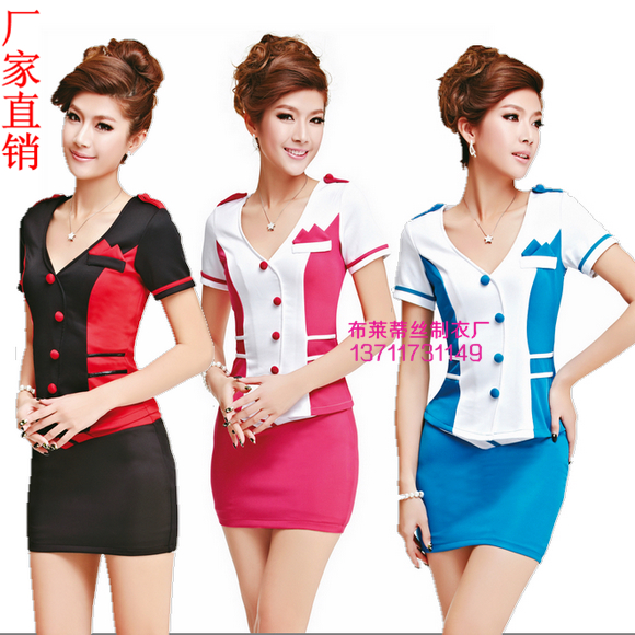 Mounted 2013 stewardess ktv ds costume sauna, work wear