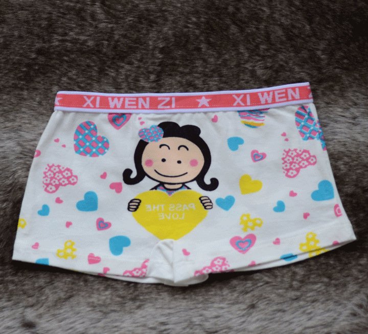 Mr-baby 100% cotton cartoon child panties girl boxer panties shorts