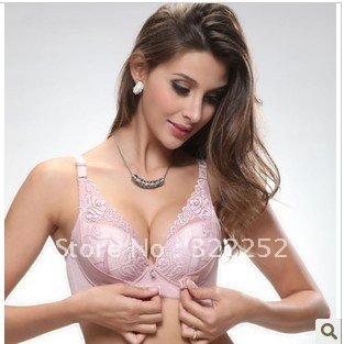 Ms. bra adjust the type of solid color deep V gather underwear bra small chest nemesis