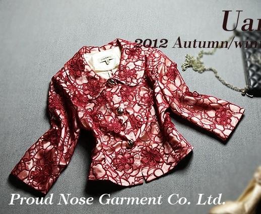 MS COLOR 2012 Autumn Gorgeous Embroidery Rose Ladies' Fashion Jacket