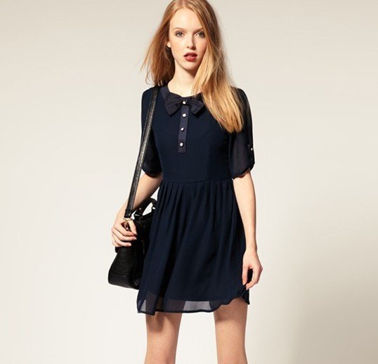 MS COLOR  2012 Autumn new arrival chiffon dress,women's fashion dress