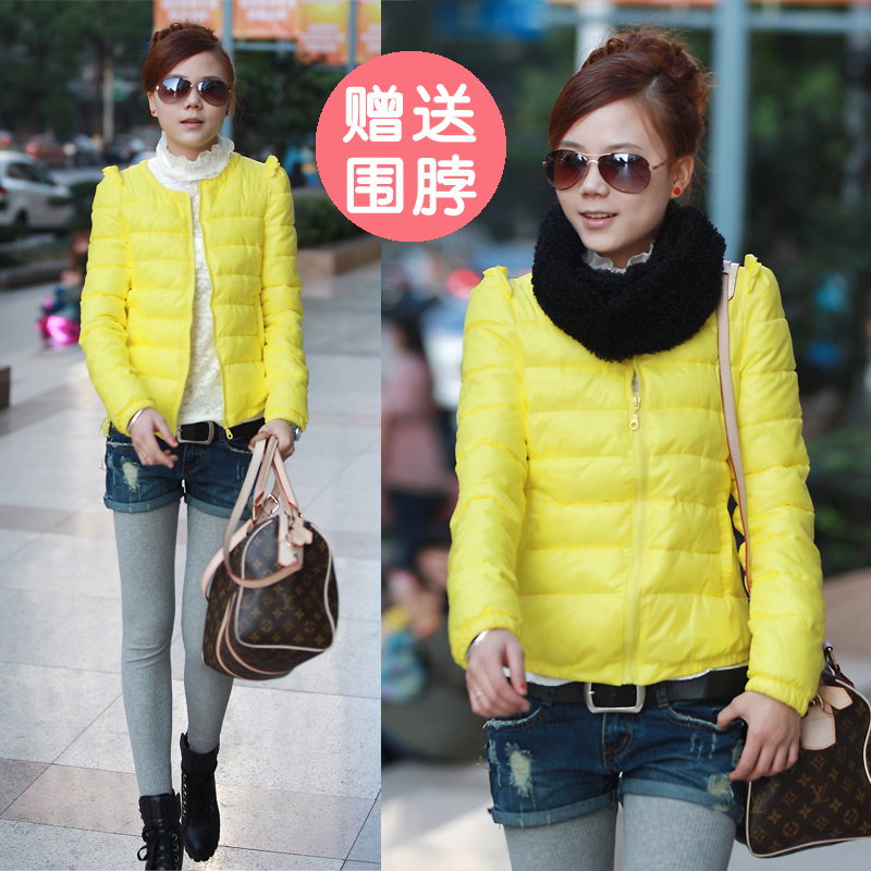 Muffler scarf autumn and winter women short jacket winter 2012 AYILIAN down coat female