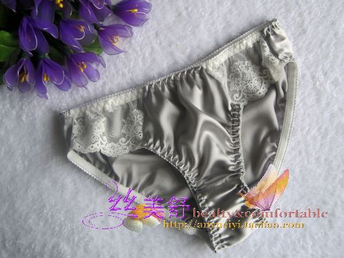 Mulberry silk panties women's lace decoration sexy comfortable