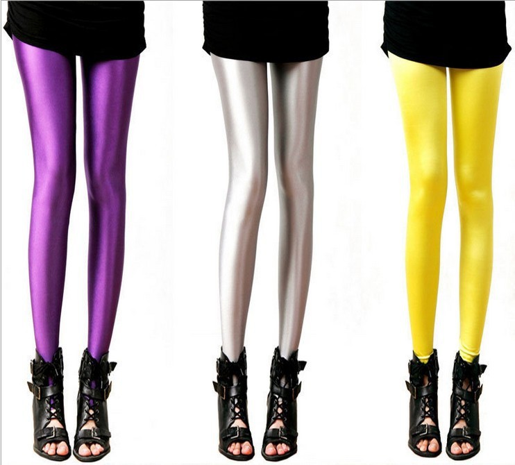 Multicolour neon leggings candy color elastic size tight pants pantyhose ankle length trousers leggings 3007