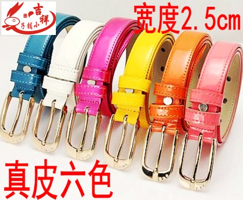 Multicolour women's strap genuine leather women's belt female fashion all-match rhinestone thin belt genuine leather