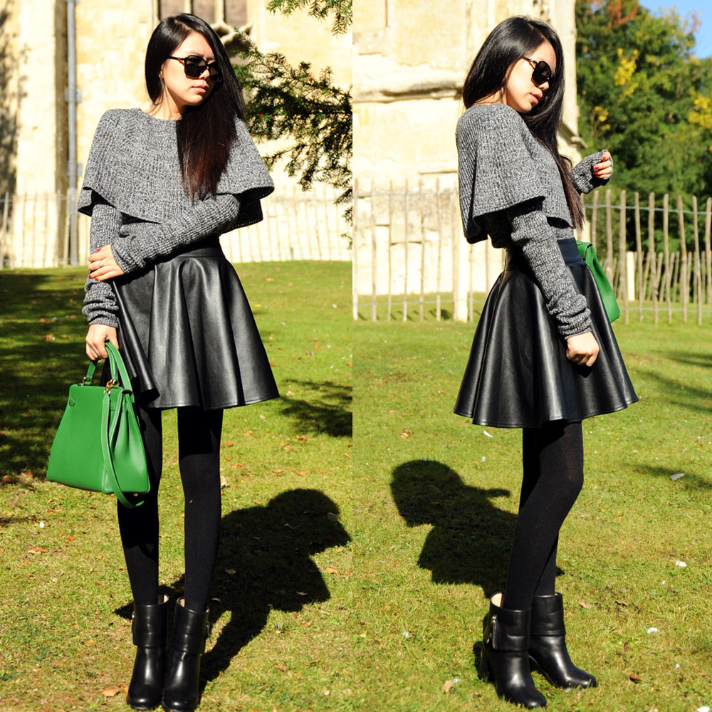 Mumuhome . thin high waist leather bust skirt short skirt