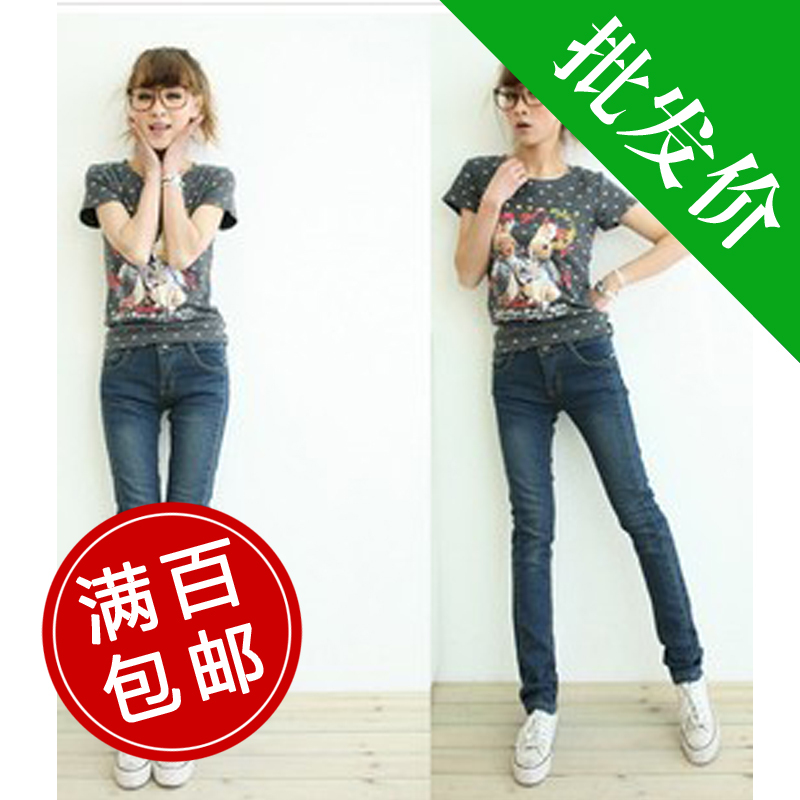 Mushroom female 2012 pencil pants thin skinny pants jeans