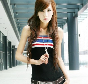 Mushroom women's 2012 new arrival navy style stripe tube top vest 6 tube top basic vest