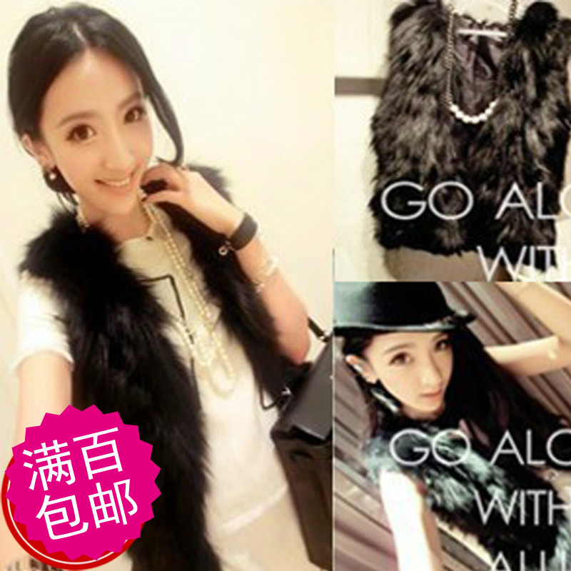 Mushroom women's 2012 winter clothing clothes rabbit fur coat fur vest honey