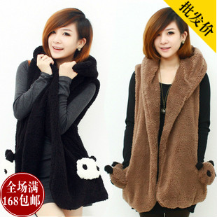 Mushroom women's berber fleece casual fashion vest women's free shipping