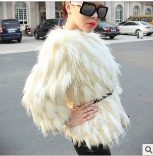 Mushroom women's spring 2013 gradient color women's fur coat