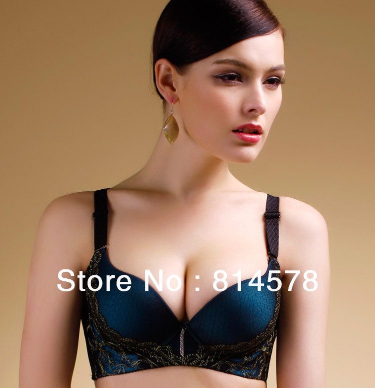 Navy Luxious brassiere push up womenpush bras free shipping