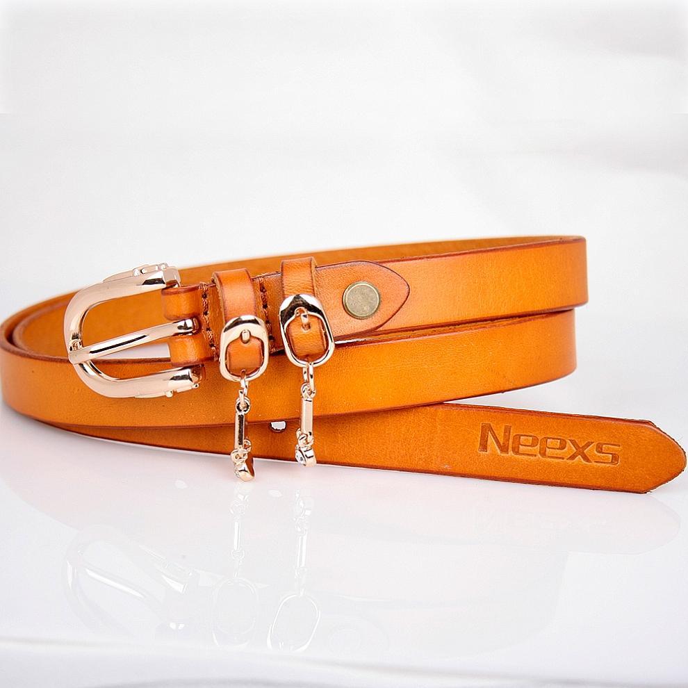 Neexs diamond thin belt women's cowhide belt women's genuine leather belt genuine leather strap female