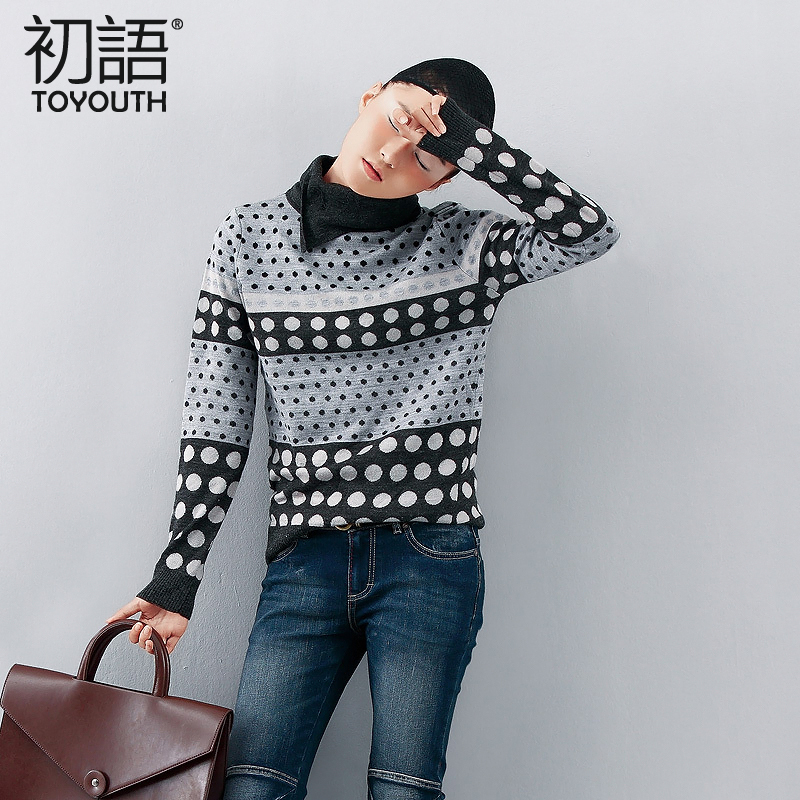 Neutral fashion Colorant match turtleneck sweater 2013 spring sweater best quality