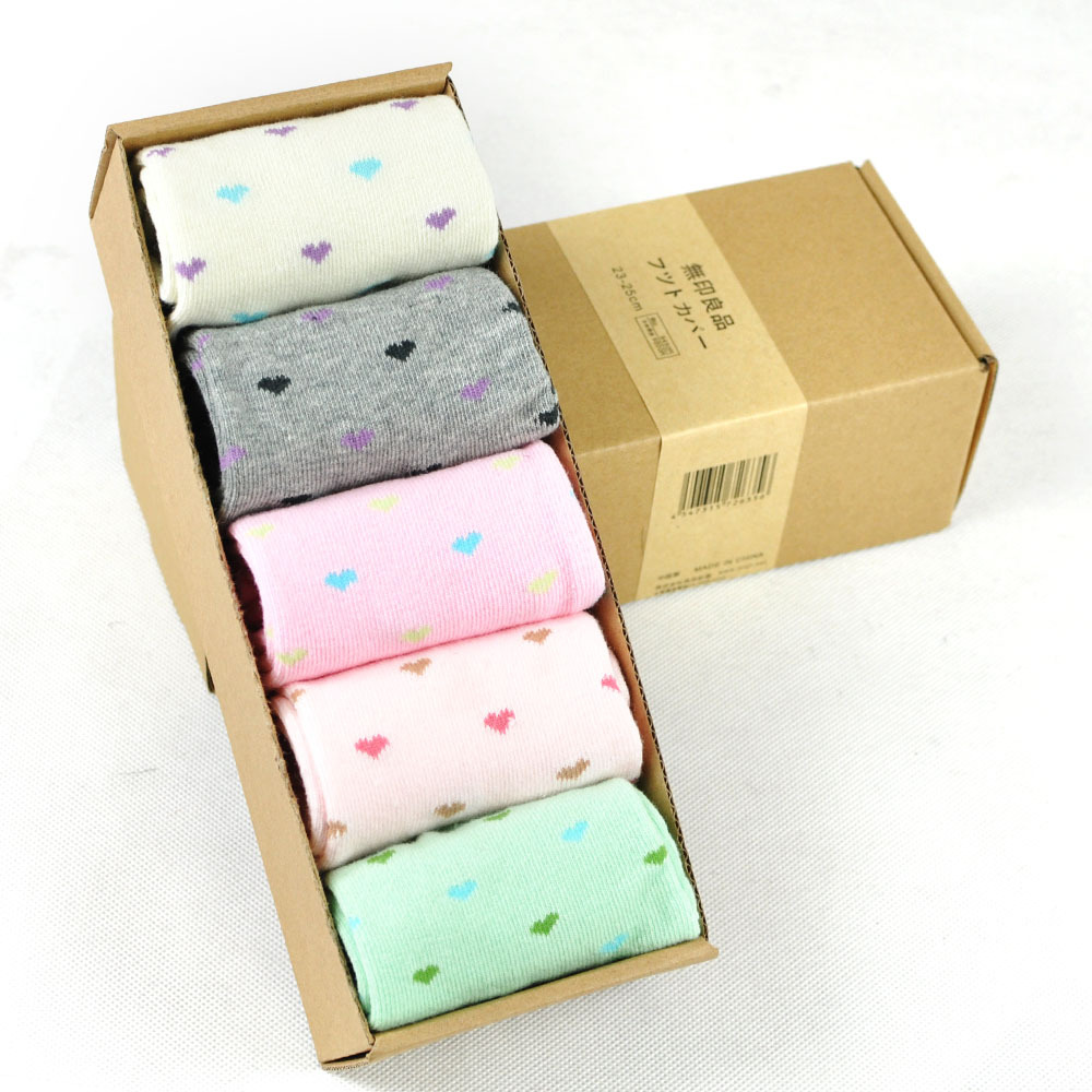 NEW 100% cotton Women socks stocking with gift boxes  free shipping 5 pairs/lots wholesale