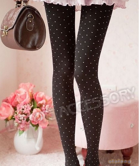 New 1piece/lot 4 Colors New Women 120d Polyester Warm Pants Dot Opaque Pantyhose Stocking Silm Stretch Tights Leggings 650848