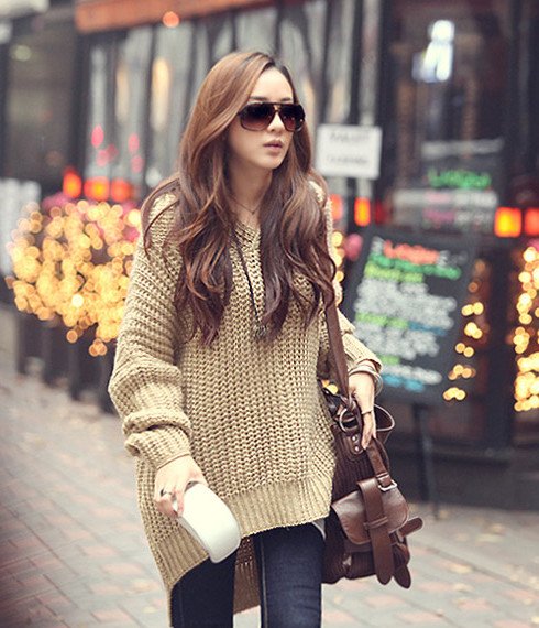 New 2013 fashion women's sweatersASYMMETRIC LOOSE FIT HOODED SWEATER JUMPER