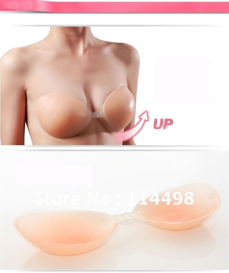 New 3mm Thick Sexy Self-Adhesive Invisible Silicone Strapless Breast Form Enhancer Bra Size A /B /C /D