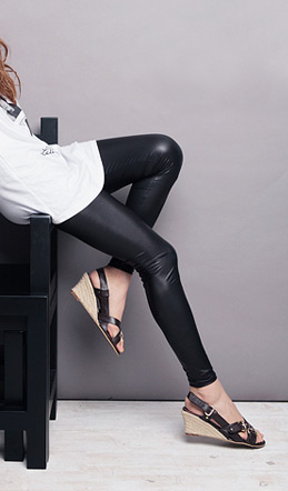 NEW 3PCS MINI 2013 spring women's slim faux leather pants ankle length legging high-elastic female