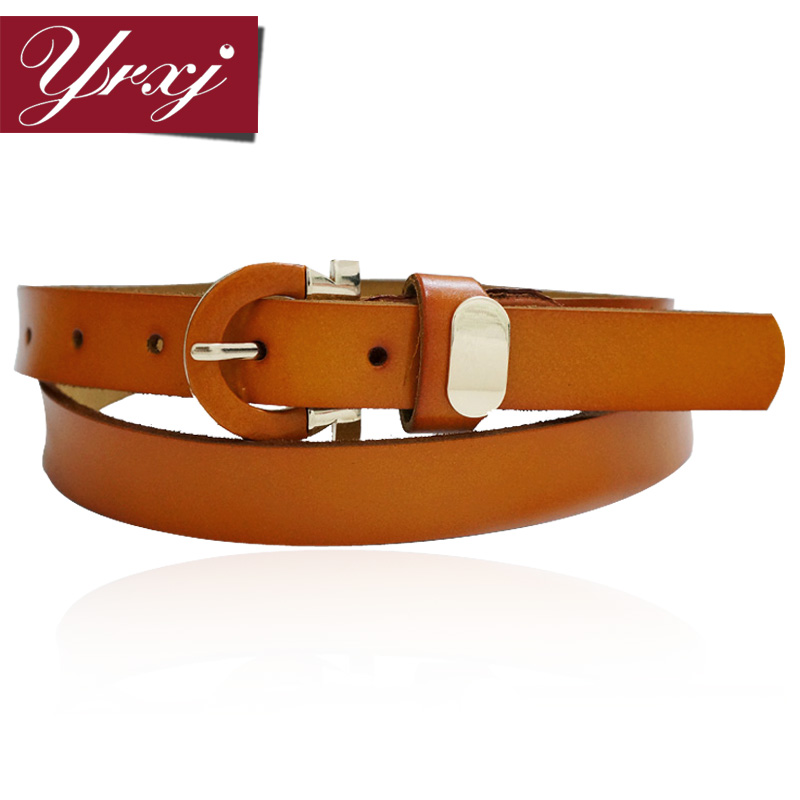 New all-match cowhide women's thin belt the trend of fashion brief decoration genuine leather strap Women a091