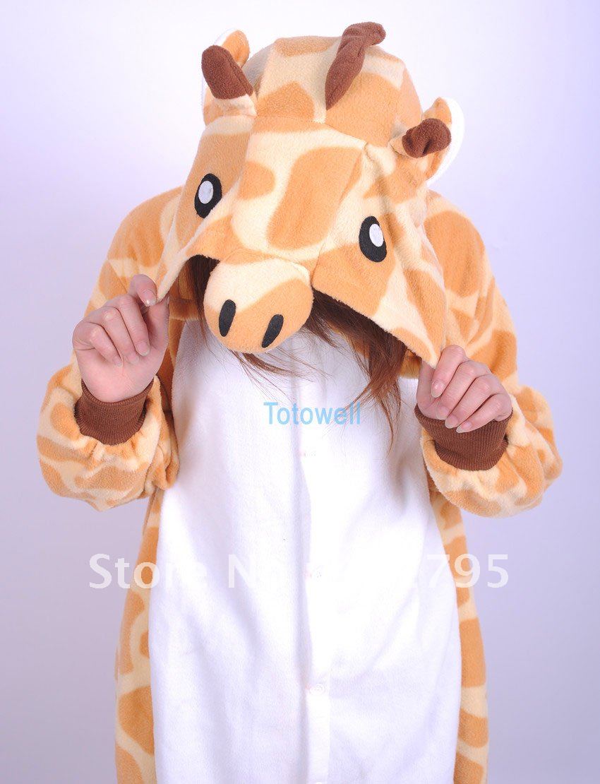 New Animal Giraffe Cosplay Costume Clothes KIGURUMI Pajamas Sleepcoat