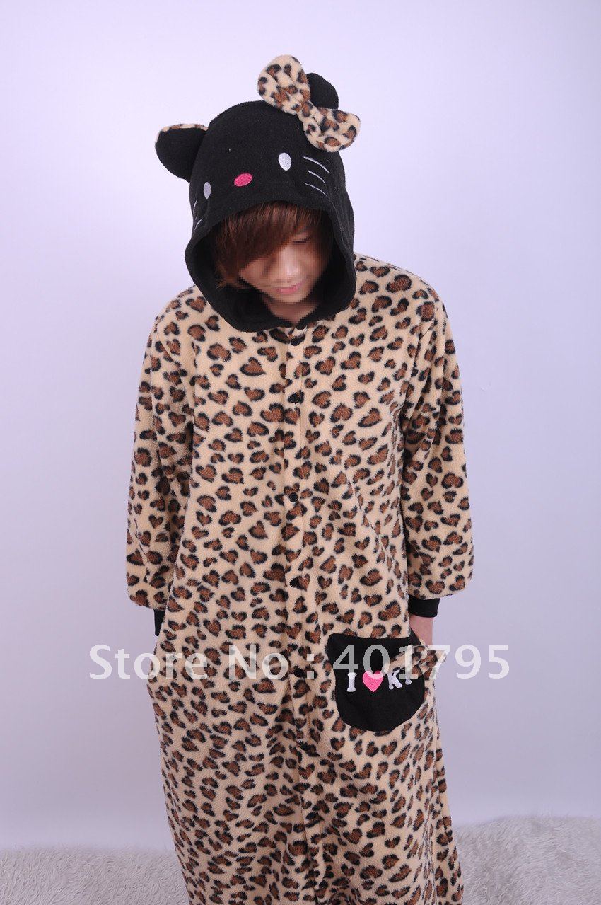 New Animal Kitty Cat Cosplay Costume Clothes KIGURUMI Pajamas Sleepcoat Sleepwear