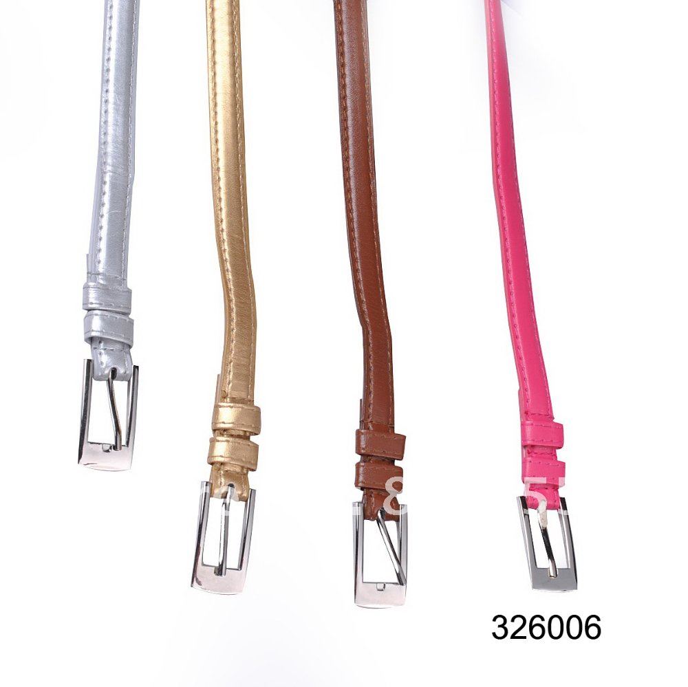 New Arrinal Fashion Long Hardware leather  Multicolour Choice  pu Women Belt