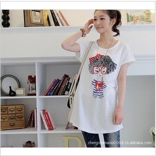 New arrival 2012 fashion maternity clothing paillette glasses girls short-sleeve maternity top