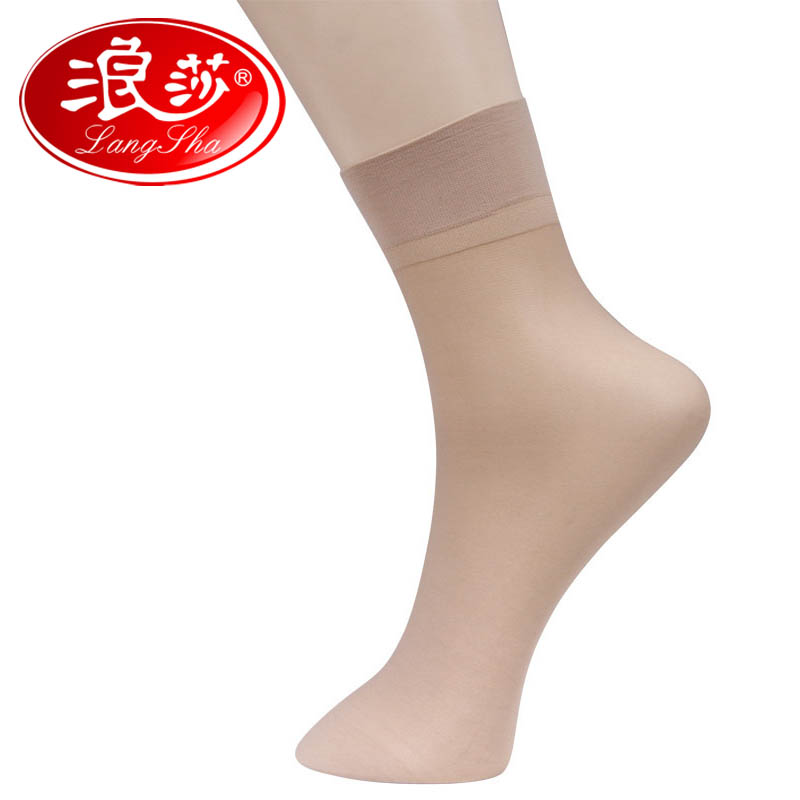 New arrival 2012 LANGSHA short stockings ultra-thin women's Core-spun Yarn short socks summer 5 twin pack