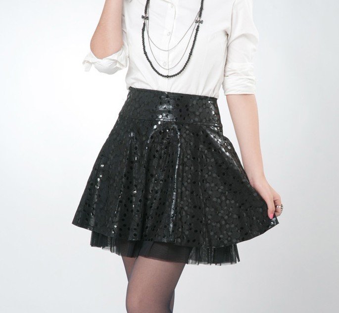 New Arrival  2012 new style lady's genuine lamb leather skirt summer skirts free shipping FS123310398