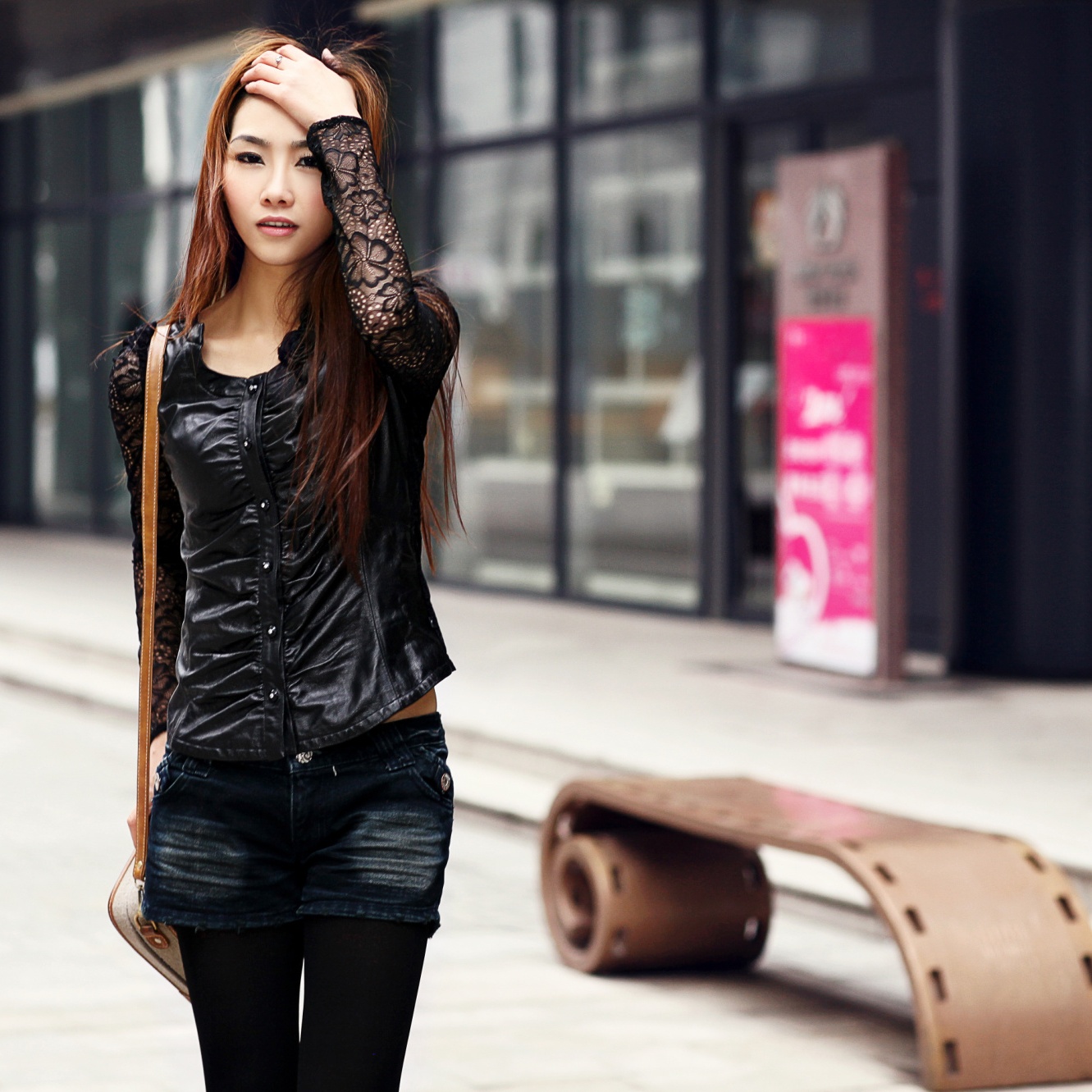 New arrival 2012 spring lace genuine leather casual short design jacket sheepskin outerwear