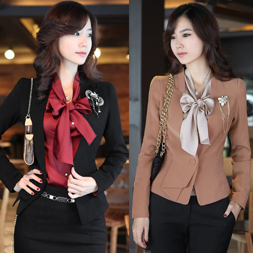 NEW arrival 2012 spring women's elegant ol slim plus size long-sleeve short jacket casual blazer Free shipping