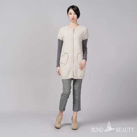 New arrival 2012 winter quality women's wool sleeve length cardigan