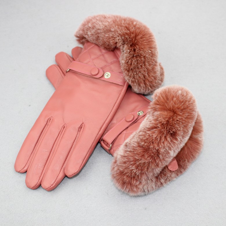 New arrival 2013 female genuine leather rex rabbit hair female short design sheepskin thermal gloves