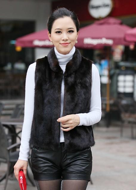 New arrival 2013 ladies' luxurious faux fur vest mink fur waistcoat women L,XL,XXL size 2 colors Free Shipping