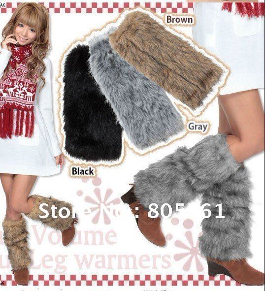 NEW ARRIVAL!2013 new fashion women's faux fur sock leg warmers,woen boot cuff fluffy,sock for women,length:40cm,free shipping