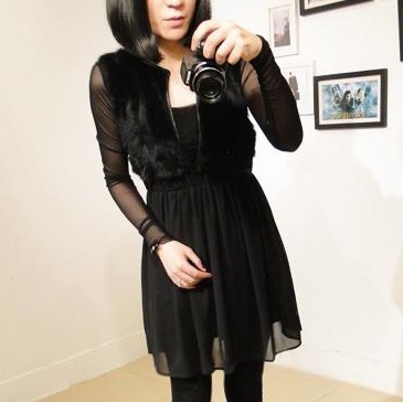 New arrival 2013 patchwork leather cape hare wool patchwork knitted slim waist chiffon one-piece dress with belt 9048