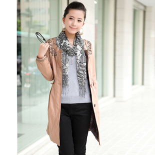 New arrival 2013 solid color design long outerwear f3287 s