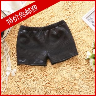 New arrival 2013 spring autumn and winter female shorts mid waist boot cut jeans shorts leather pants plus size pants