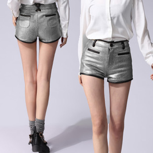 New Arrival 2013 Spring/Summer Fashion Free Shipping Women's Silver Shorts Straight All-match Sexy Shorts