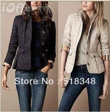 New Arrival! 2013 women fashion slim quilted jacket coat  Free shipping!