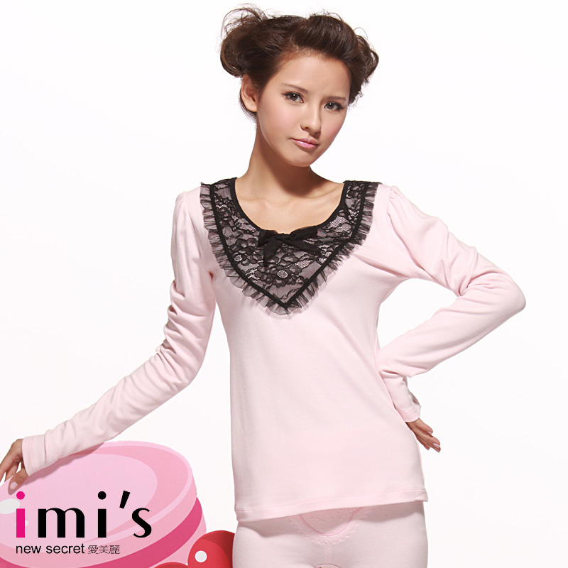 New arrival aimer amelie imis thermal princess lace thermal long-sleeve top im72s41 _3