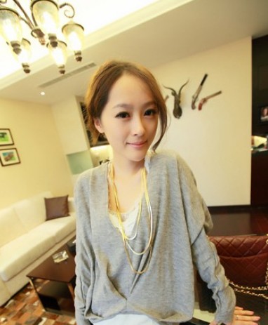 New Arrival All Match Pure V-neck Chiffon Women Blouse