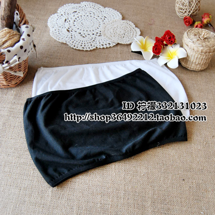 New arrival all-match small basic tube top tube top black-and-white 2 2