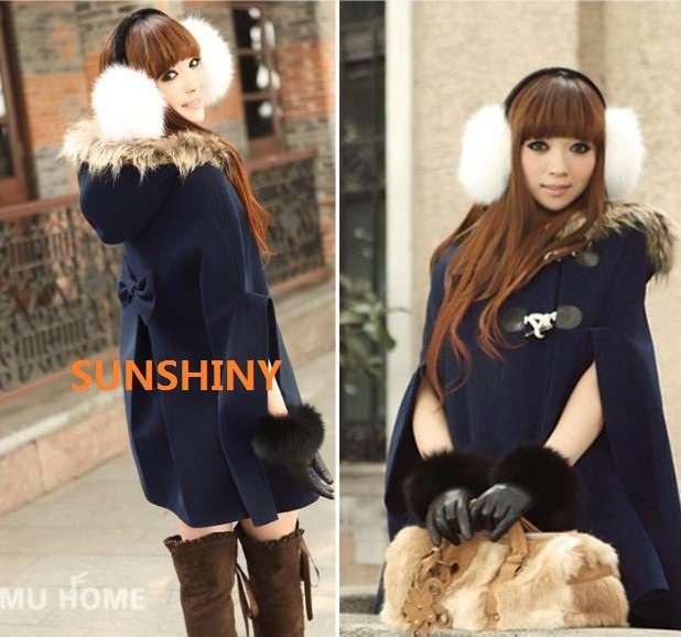 New Arrival Free Shipping 1 Pcs/Lot Women's Coat , Lady's Clothes ,Winter Fashion Long Coat ,Cloak Coat