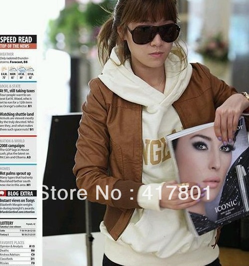 New Arrival free shipping fashion winter woman's spring sweater  jacket coat  clothes black and brown color free size